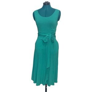 Boden Green Tie Waist Ballet Dress Sz 6R